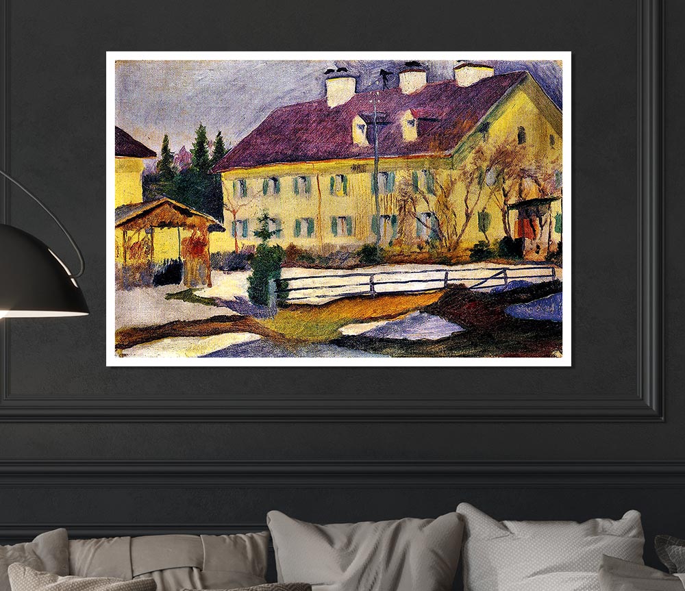 August Macke Hospital In Tegern Sea Print Poster Wall Art