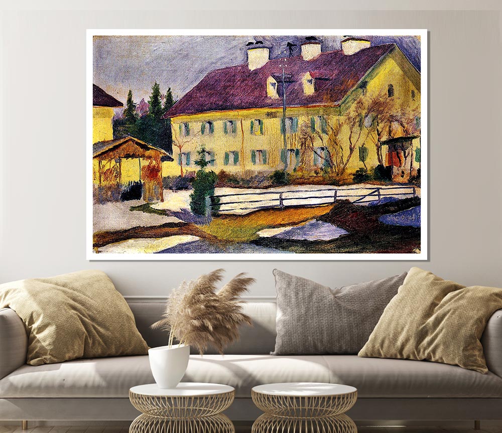 August Macke Hospital In Tegern Sea Print Poster Wall Art