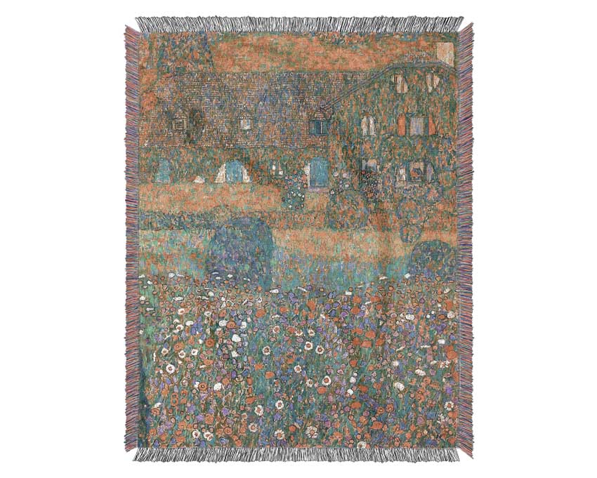 Klimt House In Attersee Woven Blanket