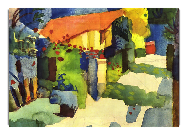 House In The Garden By August Macke