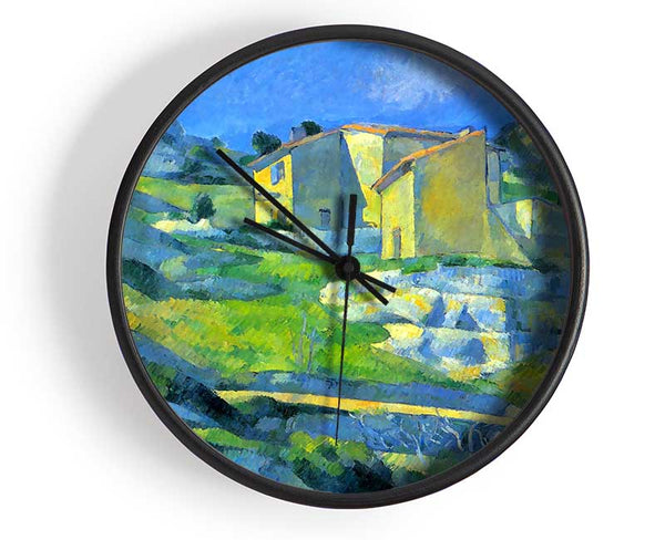 Cezanne House In The Provence Clock - Wallart-Direct UK