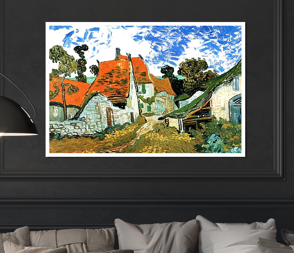 Van Gogh Houses In Auvers Print Poster Wall Art