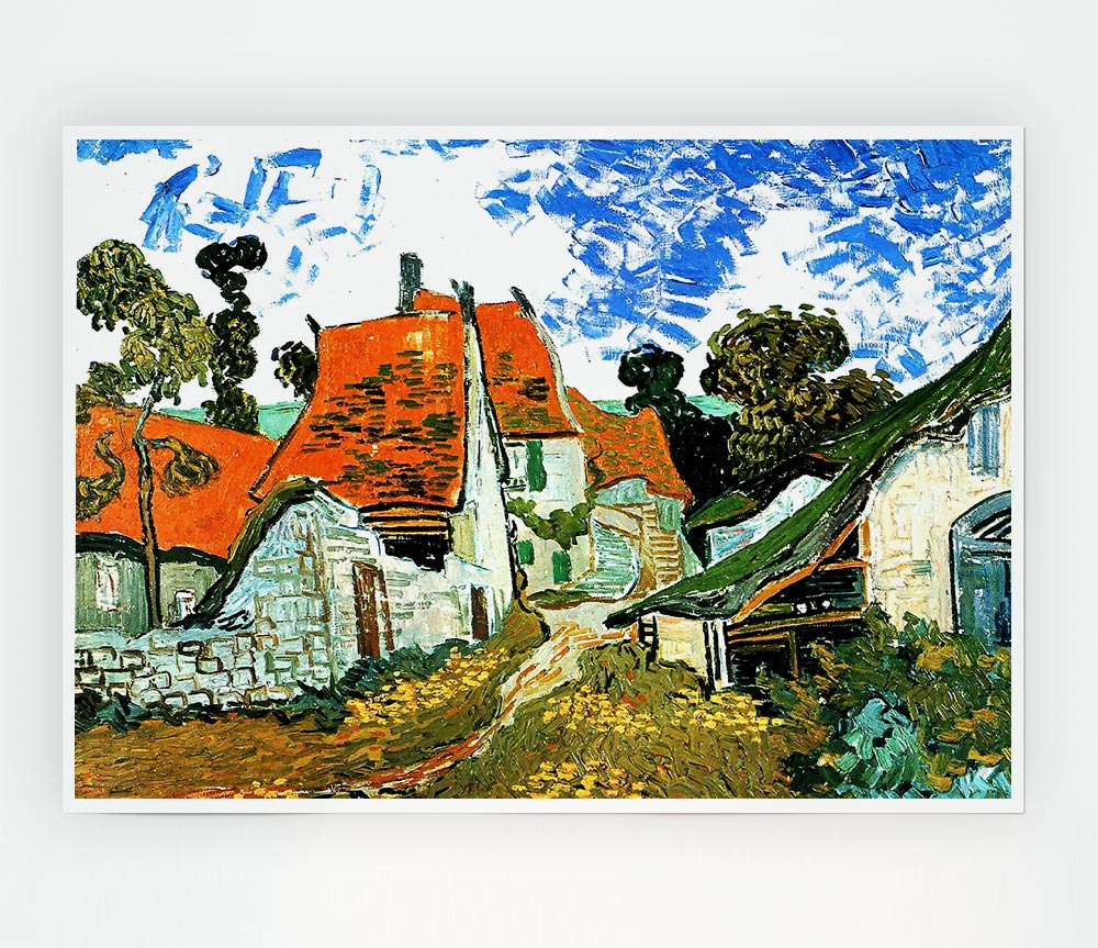 Van Gogh Houses In Auvers Print Poster Wall Art