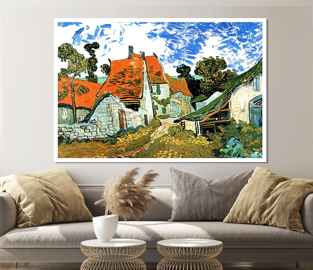 Van Gogh Houses In Auvers Print Poster Wall Art