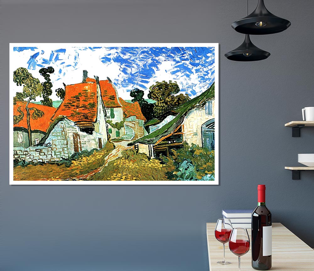 Van Gogh Houses In Auvers Print Poster Wall Art