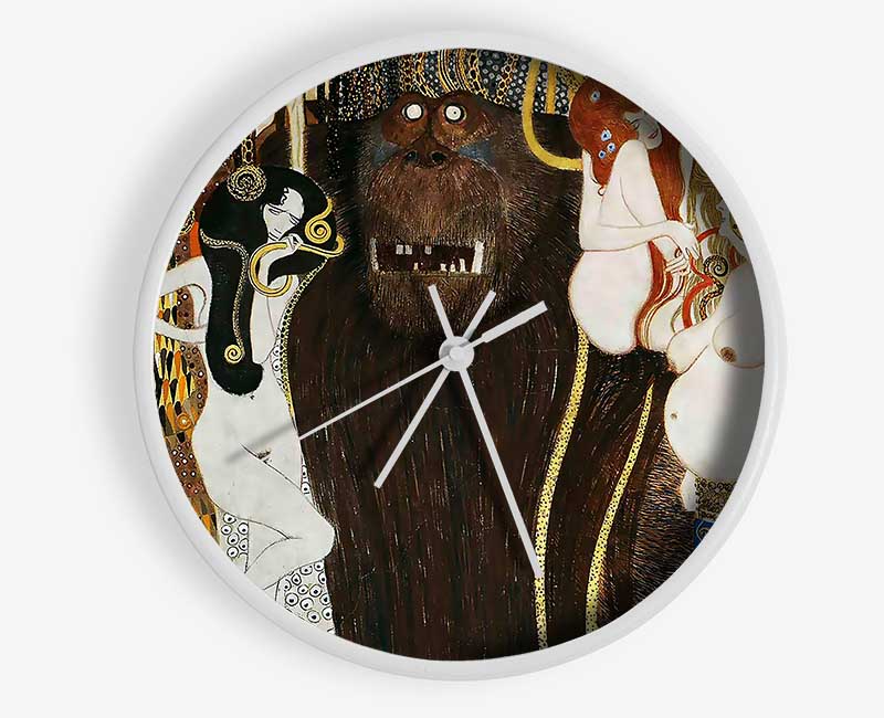 klimt Beethoven Frieze Clock - Wallart-Direct UK