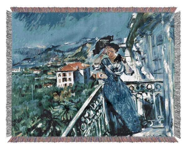 Lovis Corinth In Bordighera Woven Blanket