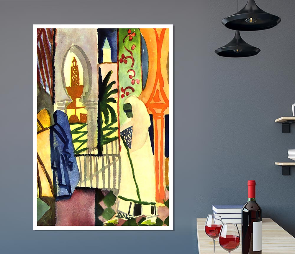 August Macke In The Temple Hall 1 Print Poster Wall Art