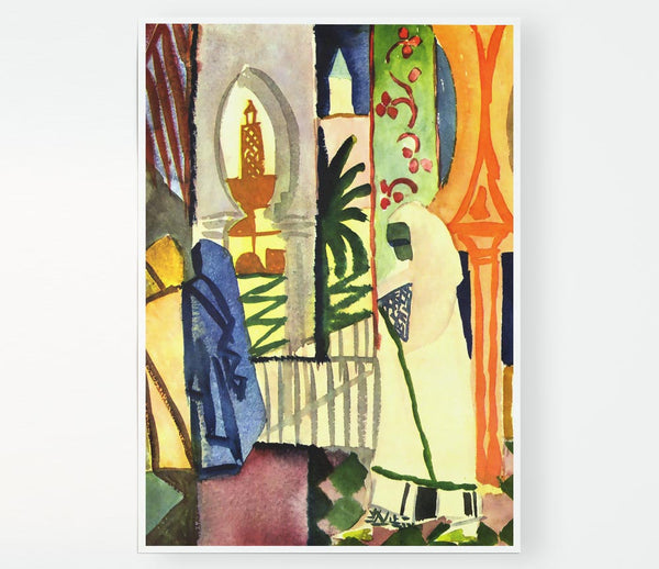 August Macke In The Temple Hall 1 Print Poster Wall Art