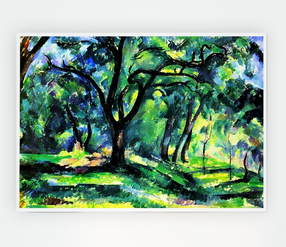 Cezanne In The Woods Print Poster Wall Art