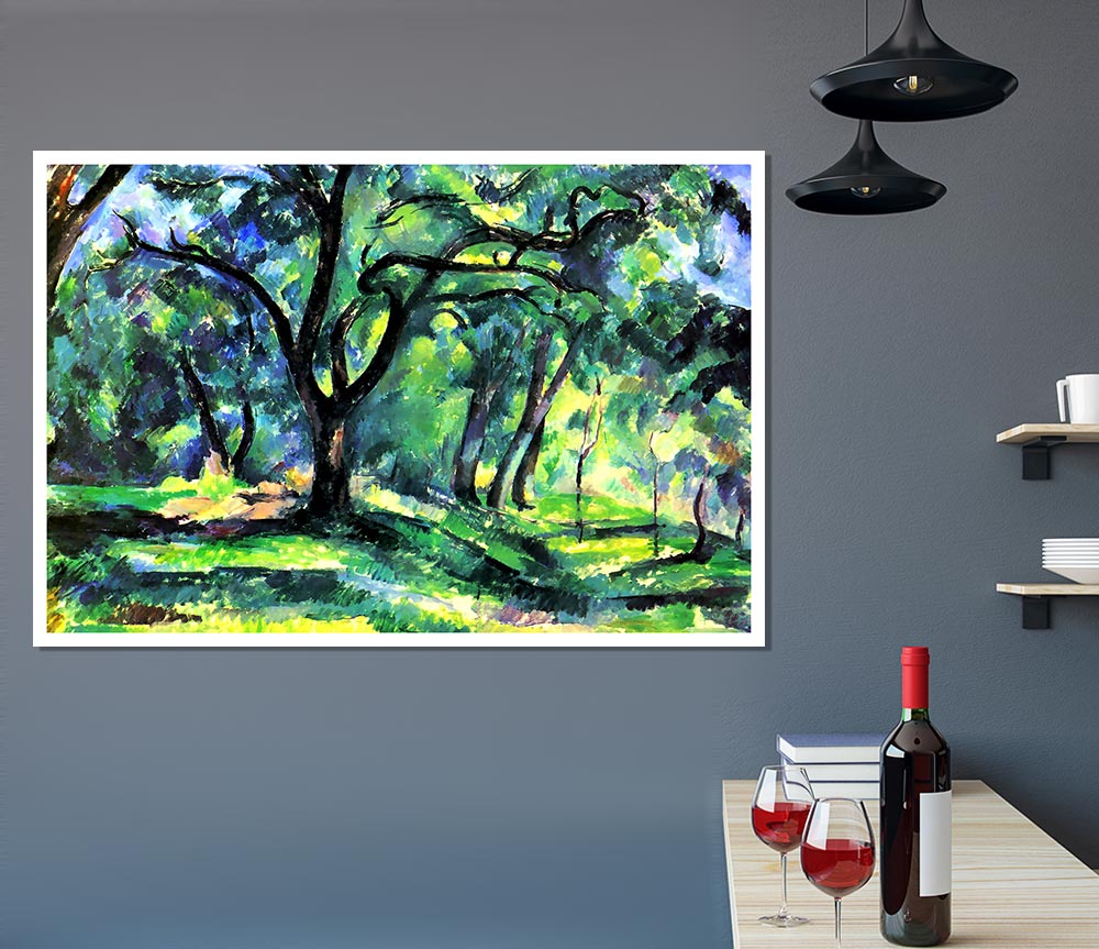 Cezanne In The Woods Print Poster Wall Art