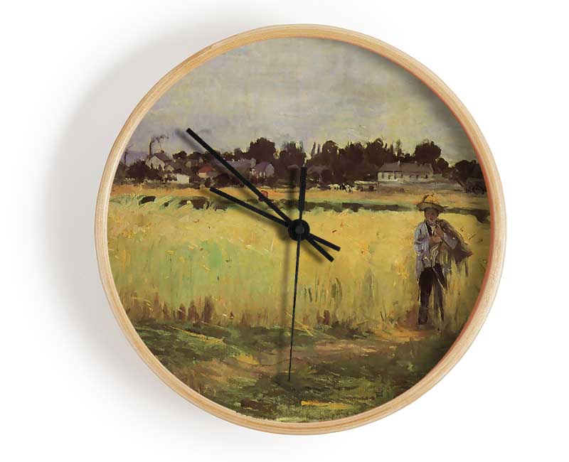 Morisot In Wheat Field Clock - Wallart-Direct UK