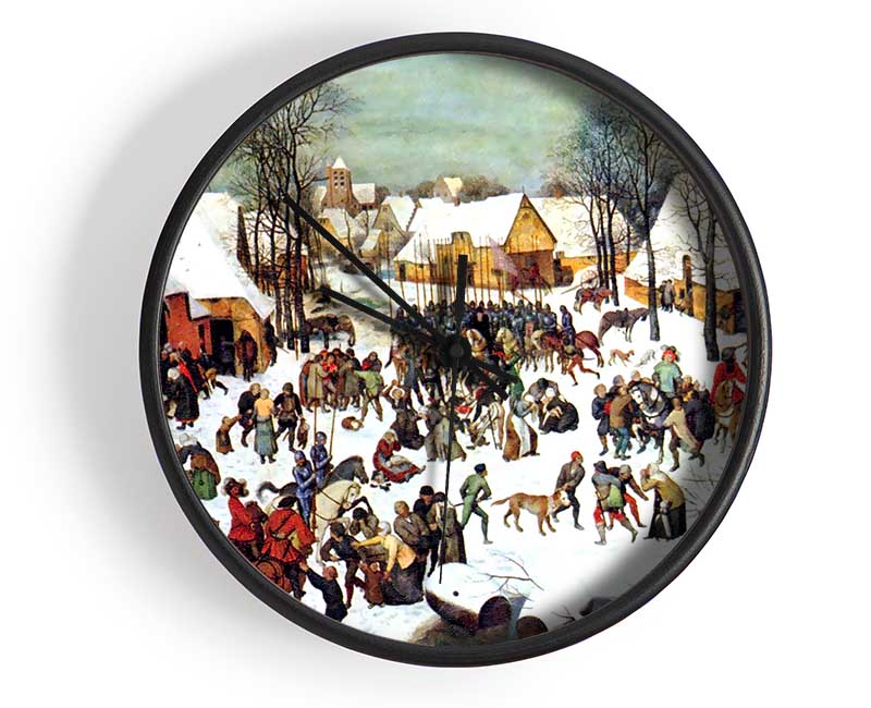 Pieter Bruegel Infanticide In Bethlehem Clock - Wallart-Direct UK