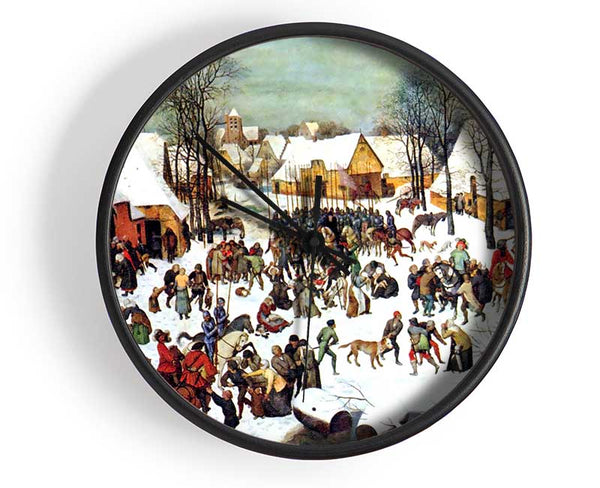 Pieter Bruegel Infanticide In Bethlehem Clock - Wallart-Direct UK