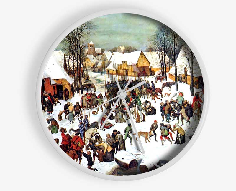 Pieter Bruegel Infanticide In Bethlehem Clock - Wallart-Direct UK