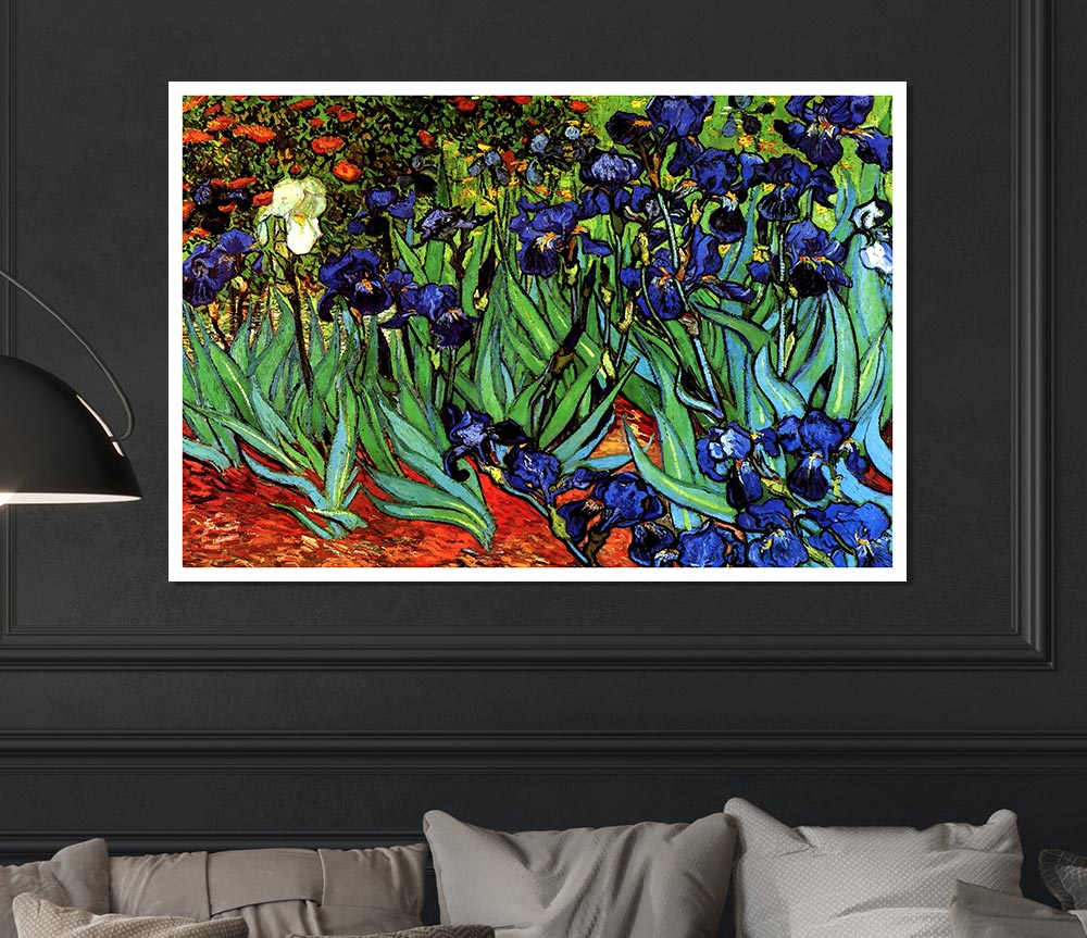 Van Gogh Irises 2 Print Poster Wall Art