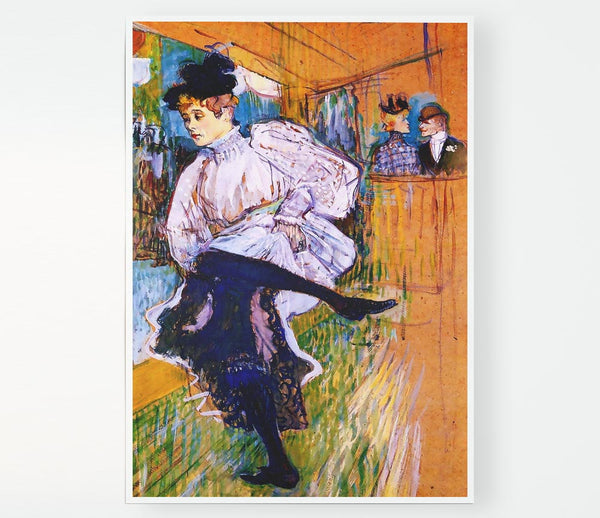 Toulouse Lautrec Jane Avril Dances Print Poster Wall Art