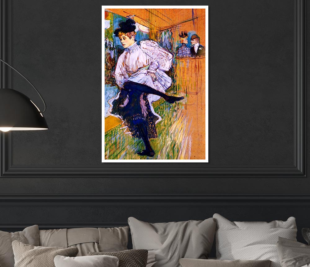 Toulouse Lautrec Jane Avril Dances Print Poster Wall Art