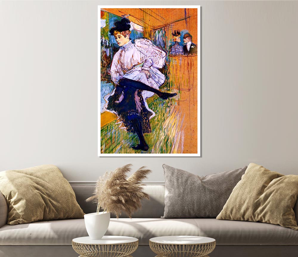 Toulouse Lautrec Jane Avril Dances Print Poster Wall Art