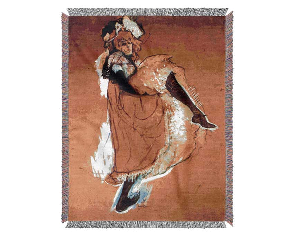 Toulouse Lautrec Jane Avril Dancing Woven Blanket