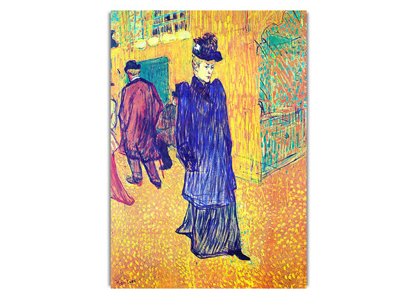 Jane Avril Leaves The Moulin Rouge By Toulouse Lautrec