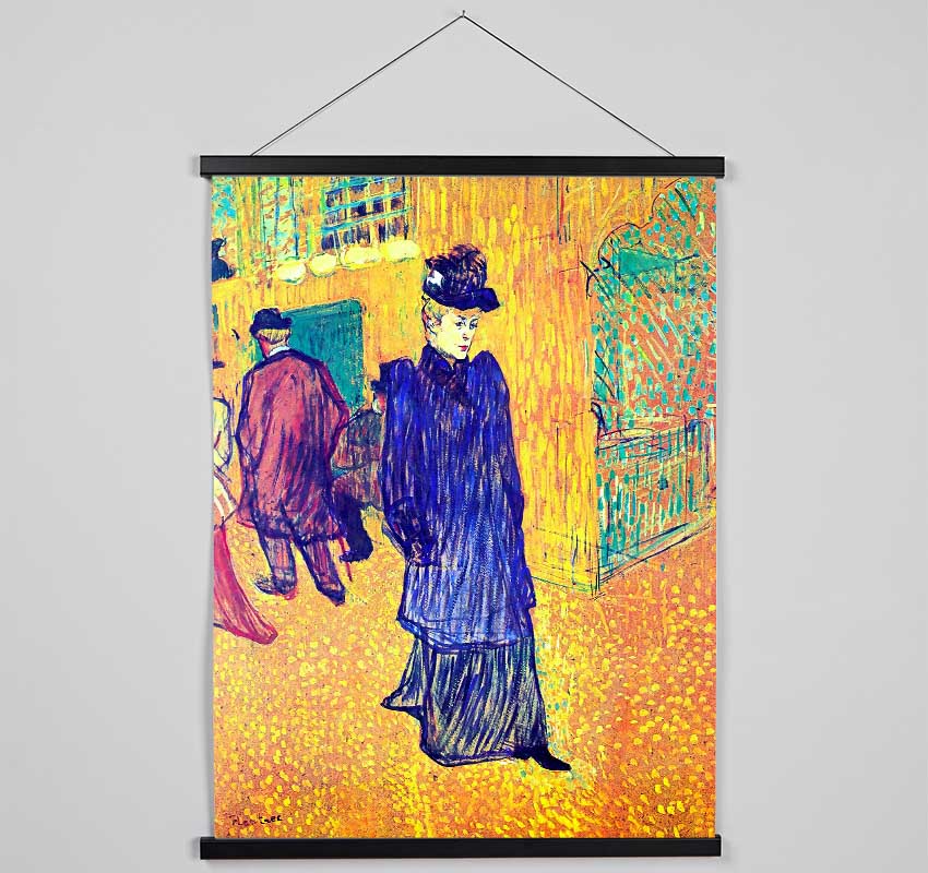 Toulouse Lautrec Jane Avril Leaves The Moulin Rouge Hanging Poster - Wallart-Direct UK