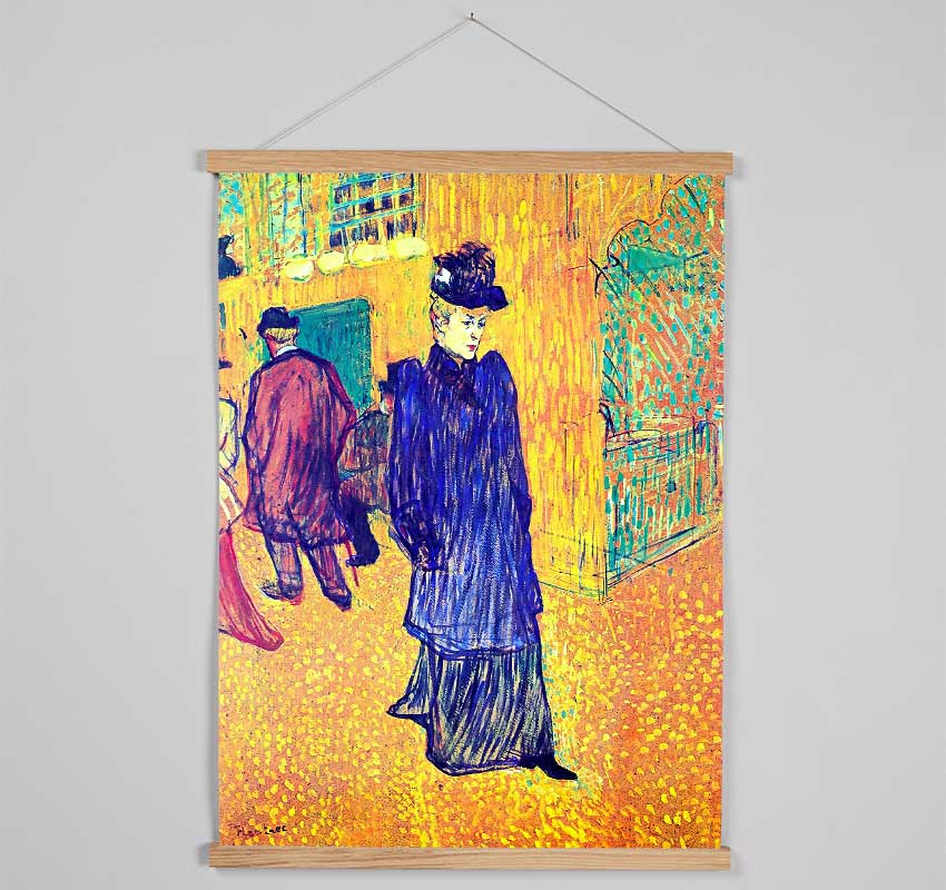 Toulouse Lautrec Jane Avril Leaves The Moulin Rouge Hanging Poster - Wallart-Direct UK