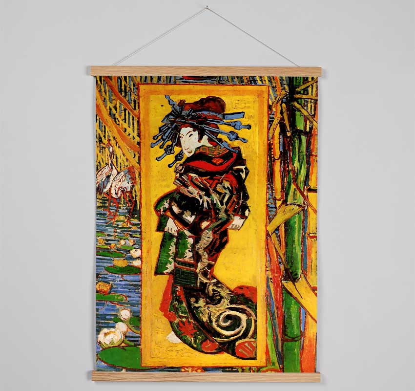 Van Gogh Japonaiserie Oiran After Kesa Eisen Hanging Poster - Wallart-Direct UK