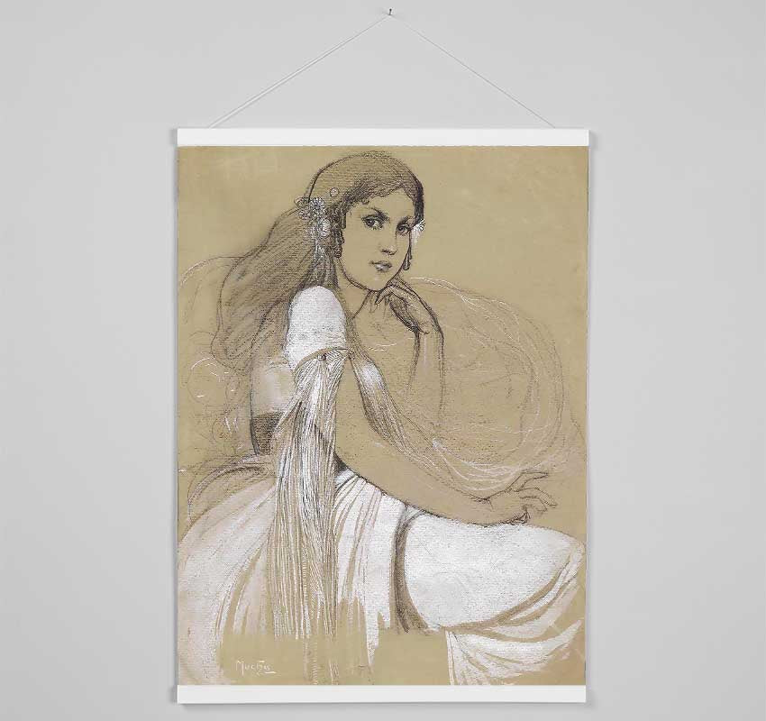 Alphonse Mucha Jaroslava Mucha Hanging Poster - Wallart-Direct UK