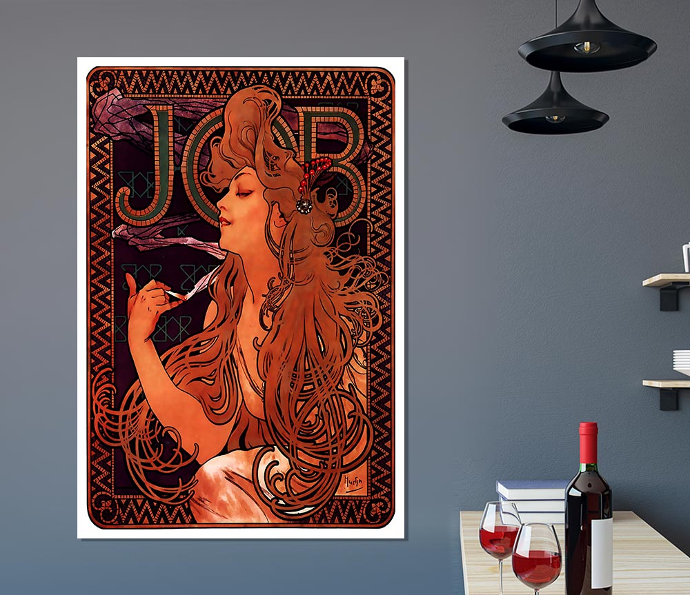 Alphonse Mucha Job Print Poster Wall Art