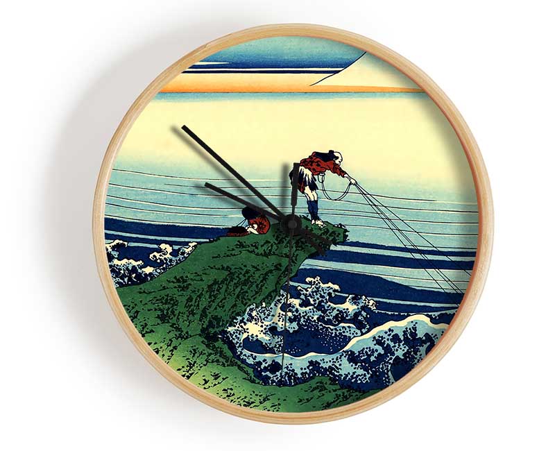 Hokusai Kajikazawa In Kai Province Clock - Wallart-Direct UK