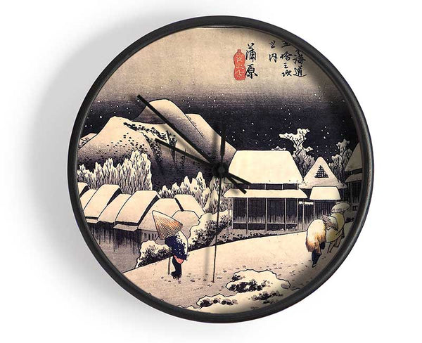 Hiroshige Kanbara Clock - Wallart-Direct UK