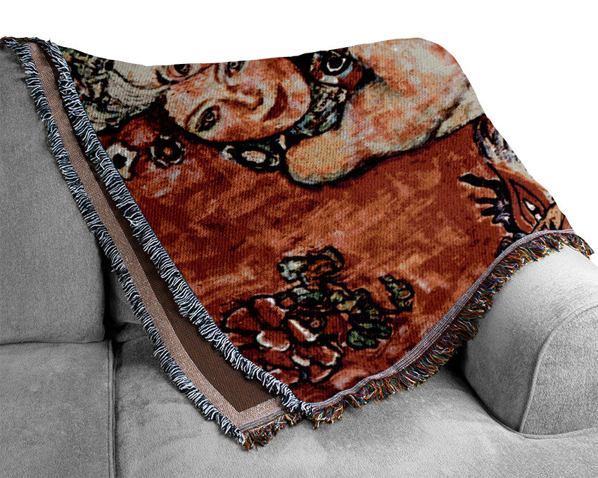 Klimt Girlfriends Woven Blanket