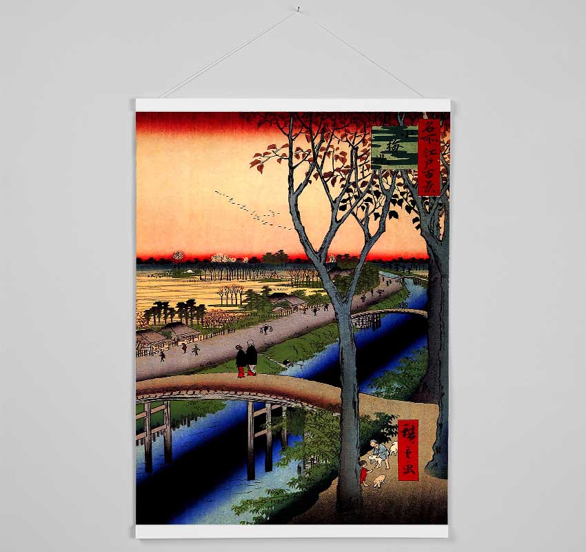 Hiroshige Koume Embankment Hanging Poster - Wallart-Direct UK