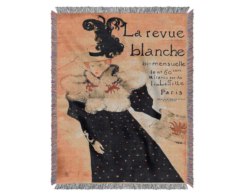 Toulouse Lautrec La Reveu Blanche Woven Blanket