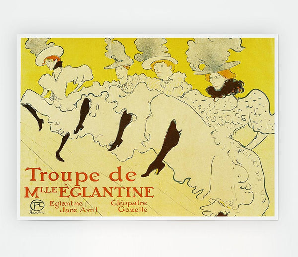 Toulouse Lautrec La Troup De Mlle Elegant Poster 1895 Print Poster Wall Art