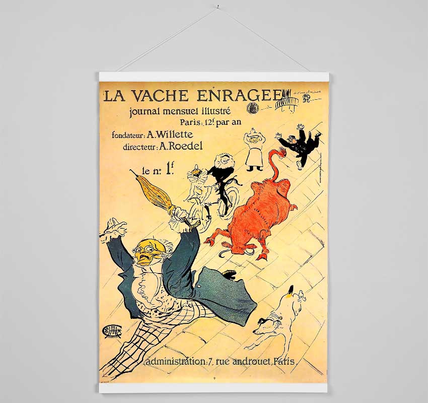 Toulouse Lautrec La Vache Enragee Hanging Poster - Wallart-Direct UK