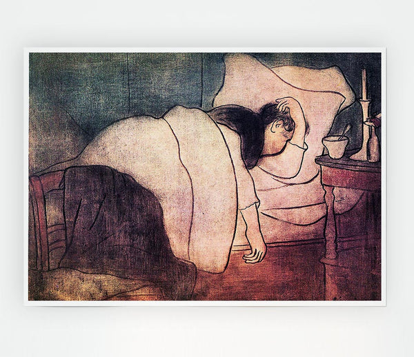 Joseph Rippl Ronai Lady In Bed Print Poster Wall Art