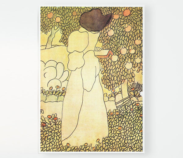 Joseph Rippl Ronai Lady In Her Garden Print Poster Wall Art