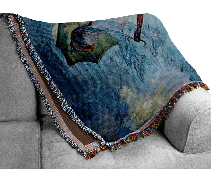 Monet Madame Monet Umbrella Woven Blanket