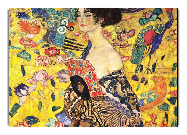 Lady With Fan Gustav Klimt