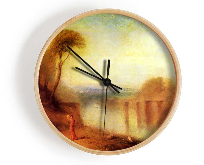 Joseph Mallord Turner Landscape With A Woman With A Tambourine Clock - Wallart-Direct UK