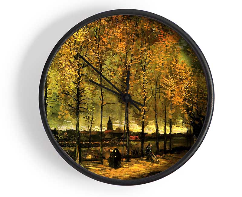 Van Gogh Lane With Poplars Clock - Wallart-Direct UK