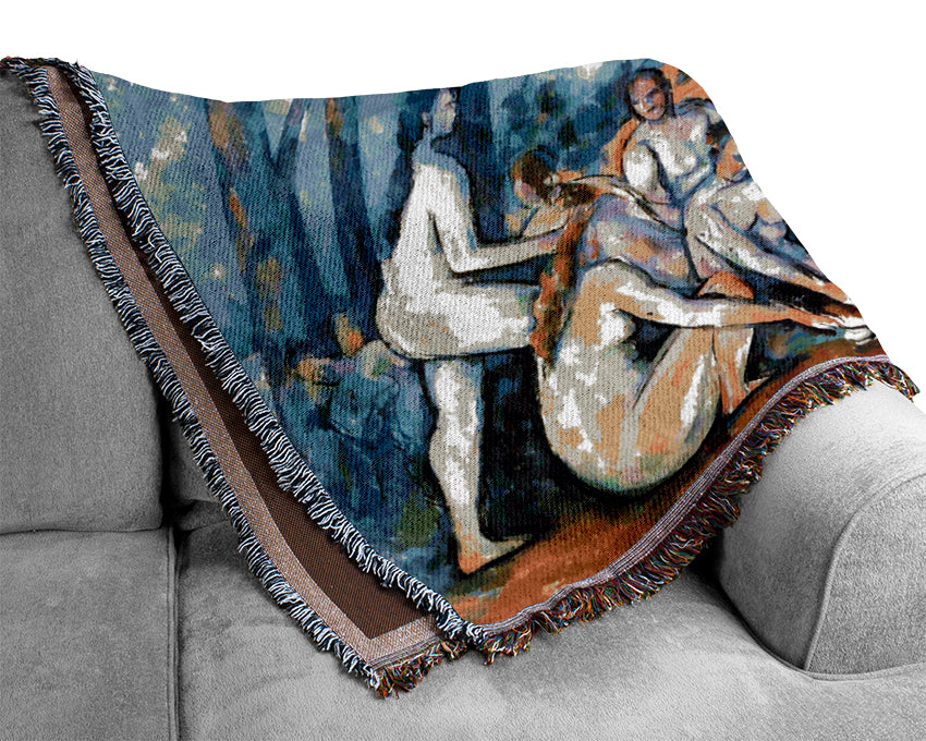 Cezanne Large Bathers 2 Woven Blanket