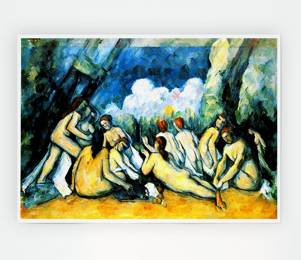 Cezanne Large Bathers Print Poster Wall Art