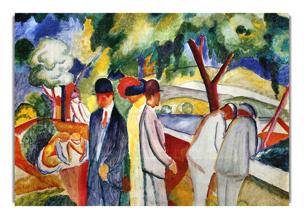 Large Bright Walk By August Macke