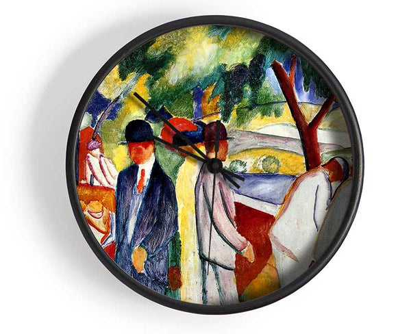 August Macke Large Bright Walk Clock - Wallart-Direct UK