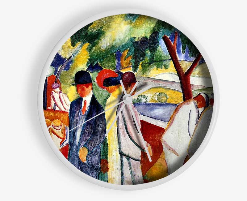 August Macke Large Bright Walk Clock - Wallart-Direct UK