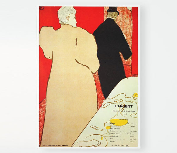 Toulouse Lautrec Largent Print Poster Wall Art