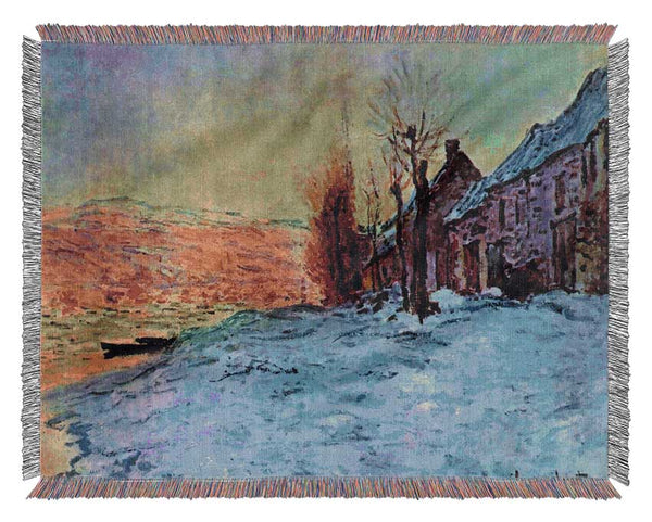 Monet Lava Court Sunshine And Snow Woven Blanket